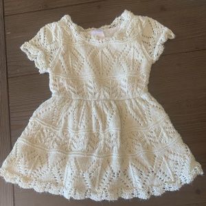 Super cute Cat & Jack cream w/ gold sweater dress